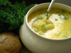 Рецепт согревающего картофельного супа с имбирем